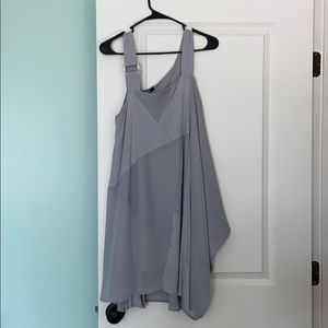 grey asos asymmetrical dress